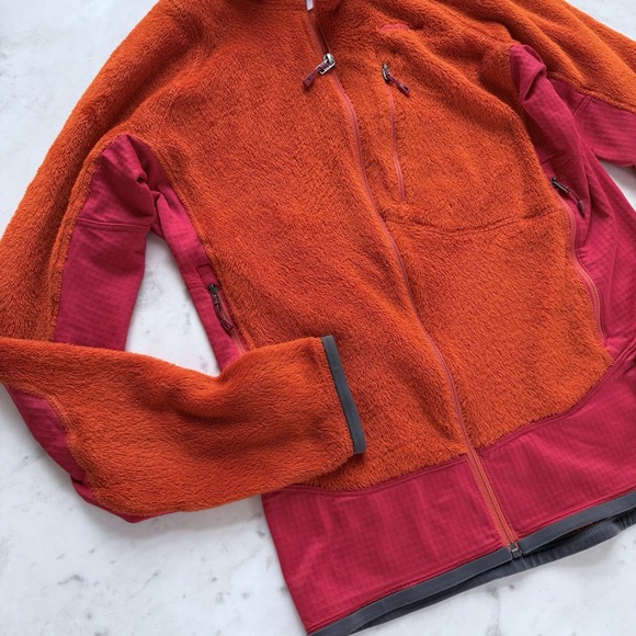 Patagonia R2 RegulatorJacket full zip Mens Small Eclectic Orange High Pile - Picture 3 of 16
